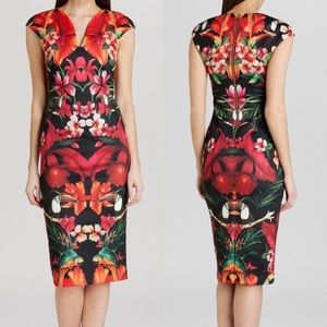Ted Baker London “Bismii” Tropical Toucan Cocktail Bodycon Dress - Size US 6